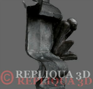 Prise d'empreinte numérique et présentation animée du Singe de Mons - Repliqua 3D: sculptures et CFAO
